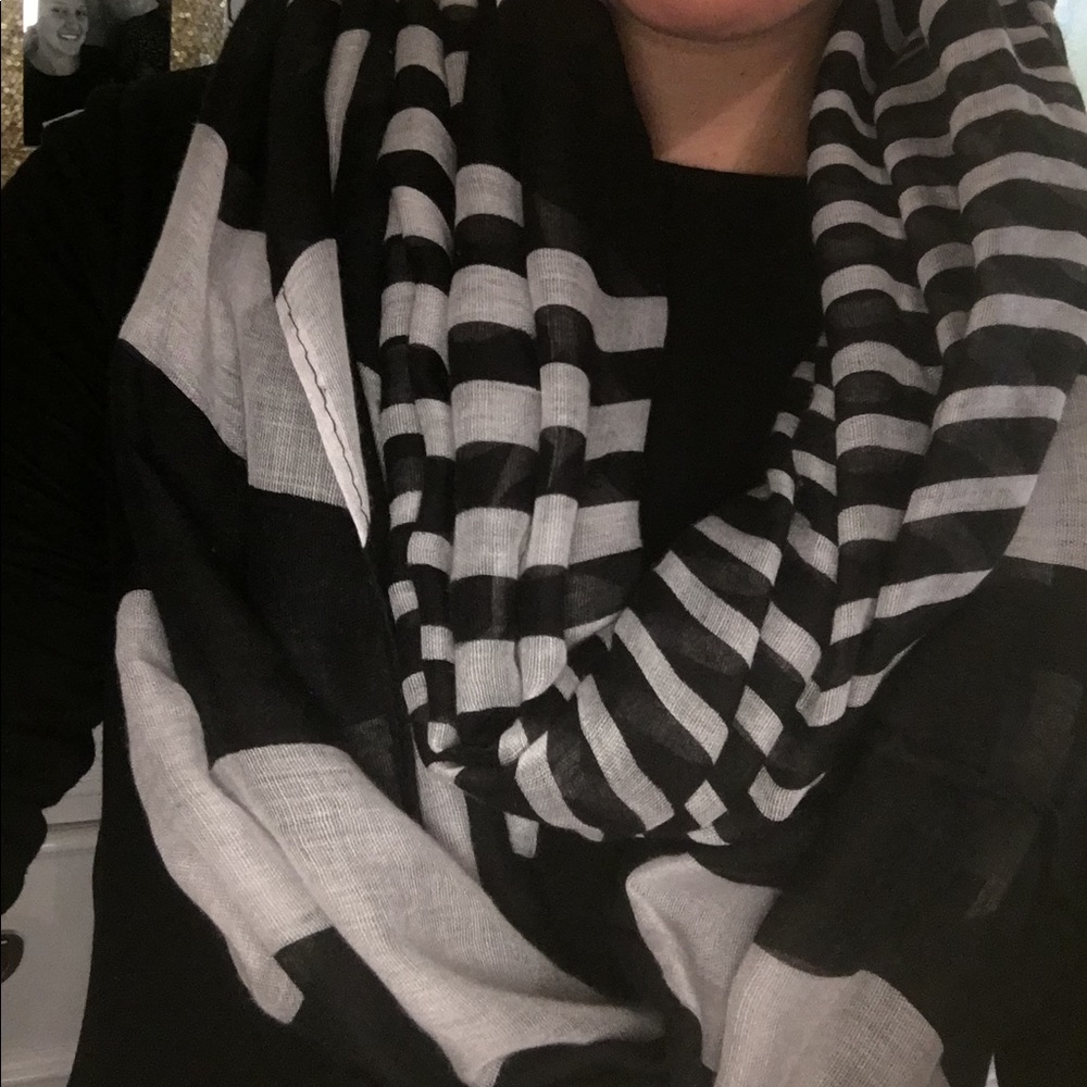 Black & White infinity scarf.